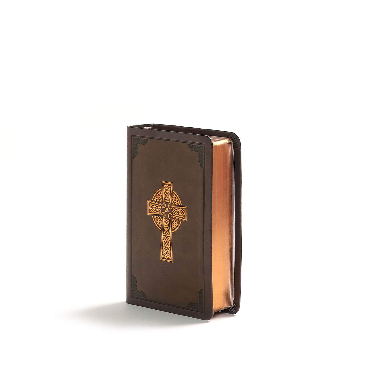 KJV Compact Reference Bible Large Print Celtic Cross Brown (Imitation Leather)