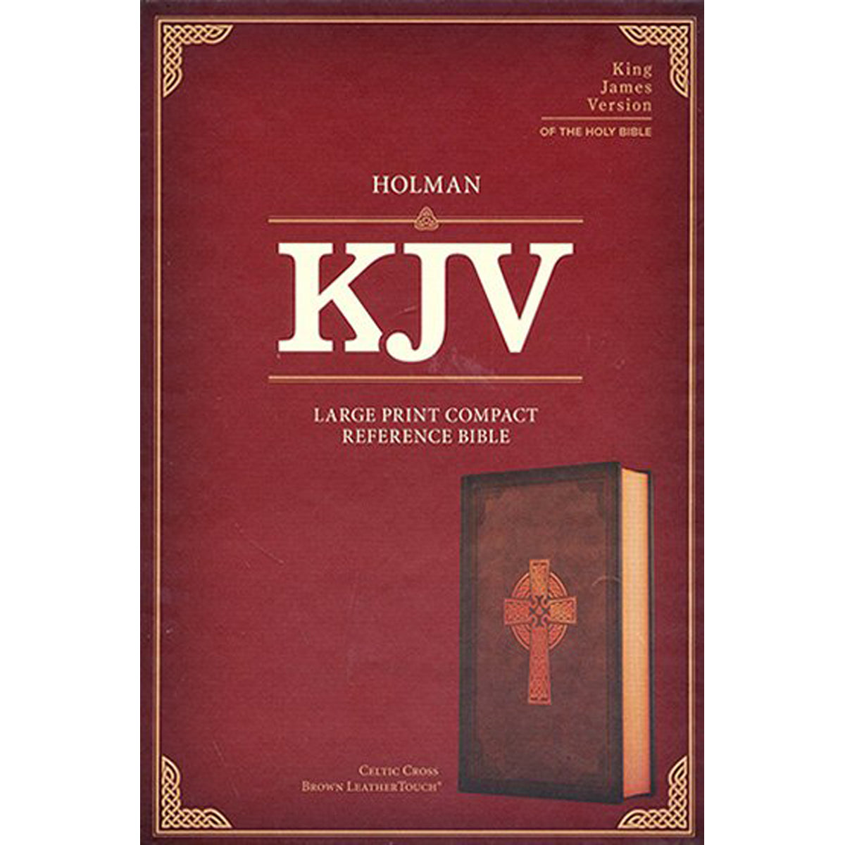 KJV Compact Reference Bible Large Print Celtic Cross Brown (Imitation Leather)