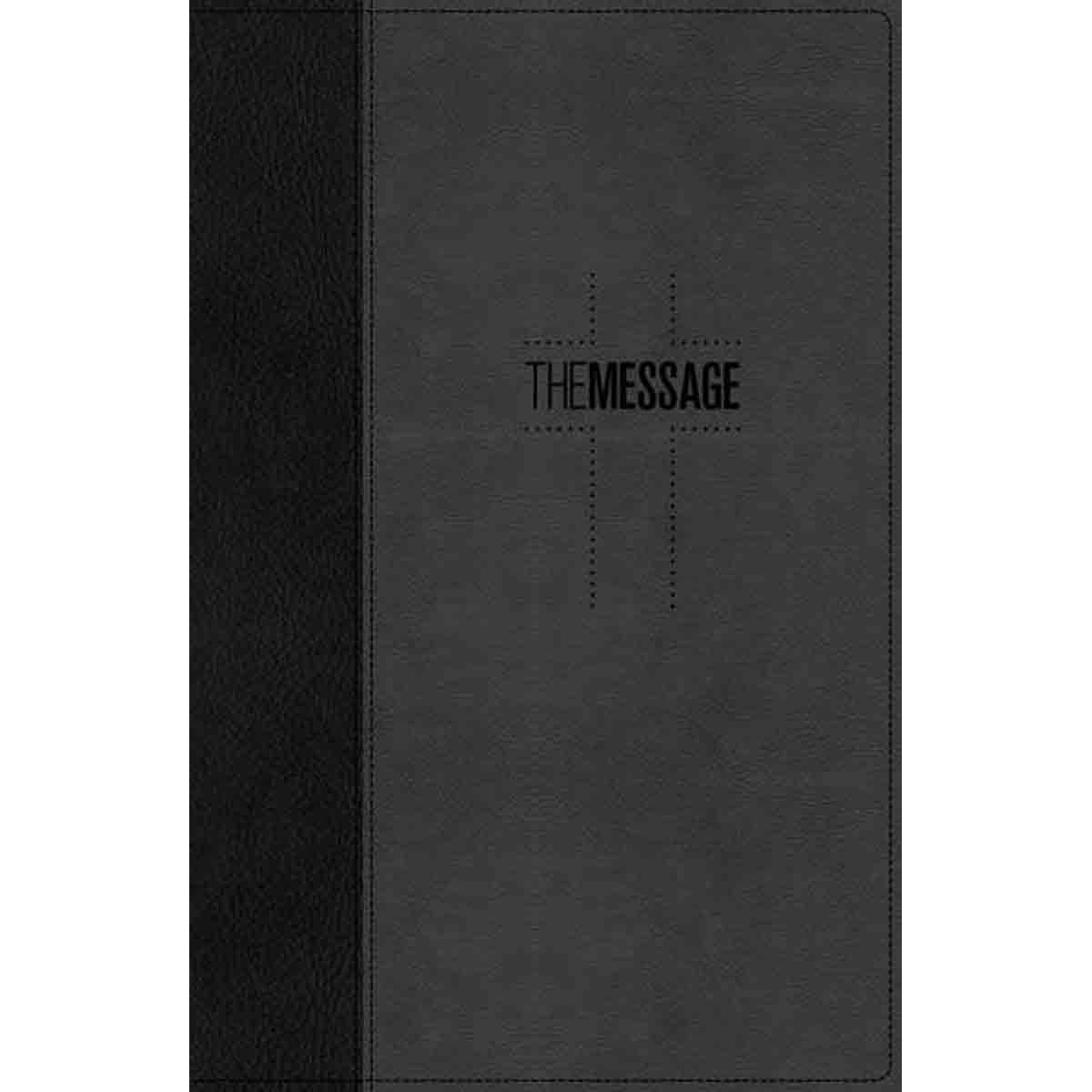 The Message Deluxe Gift Bible Black / Slate (Imitation Leather)