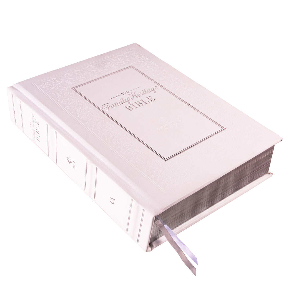 NLT The Family Heritage Bible White Hardcover