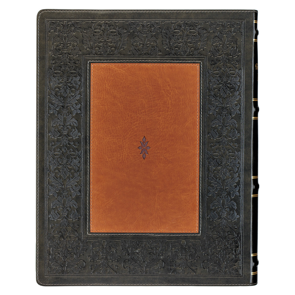 NLT Dark Olive And Brown Faux Leather Flexcover The Family Heritage Bible