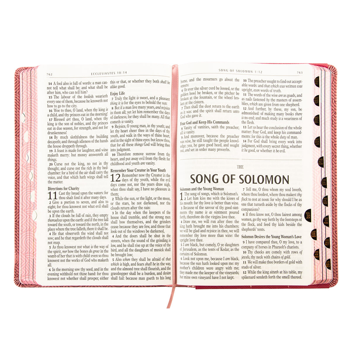 KJV Pink Hearts Faux Leather Flexcover Kids Bible Large Print