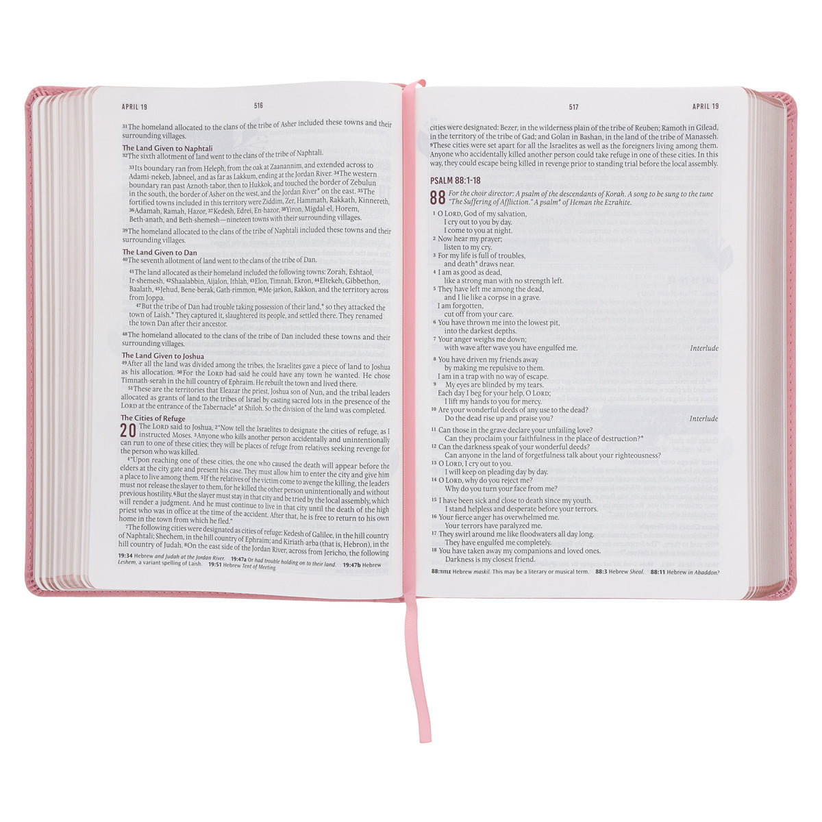 NLT Pink Flexcover Faux Leather Everyday Devotional Bible for Women