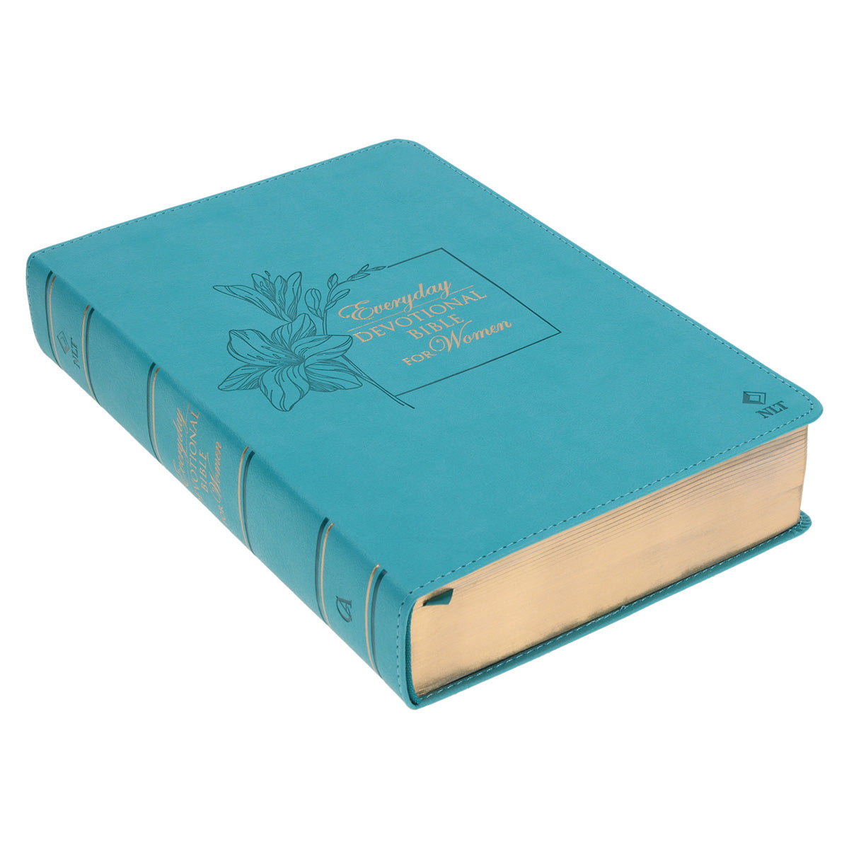 NLT Teal Flexcover Faux Leather Everyday Devotional Bible for Women