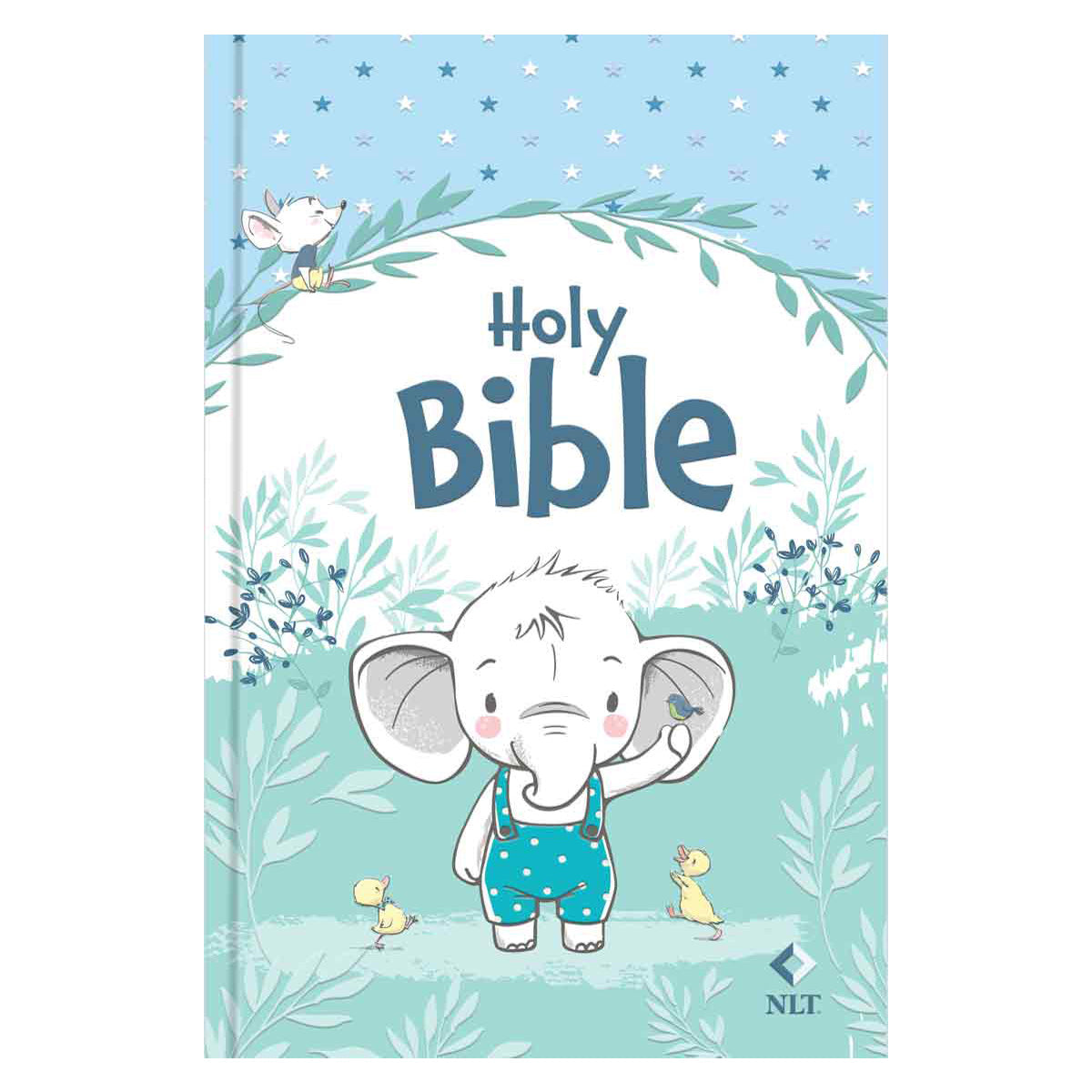 NLT Elephant Hardcover Baby Bible for Boys