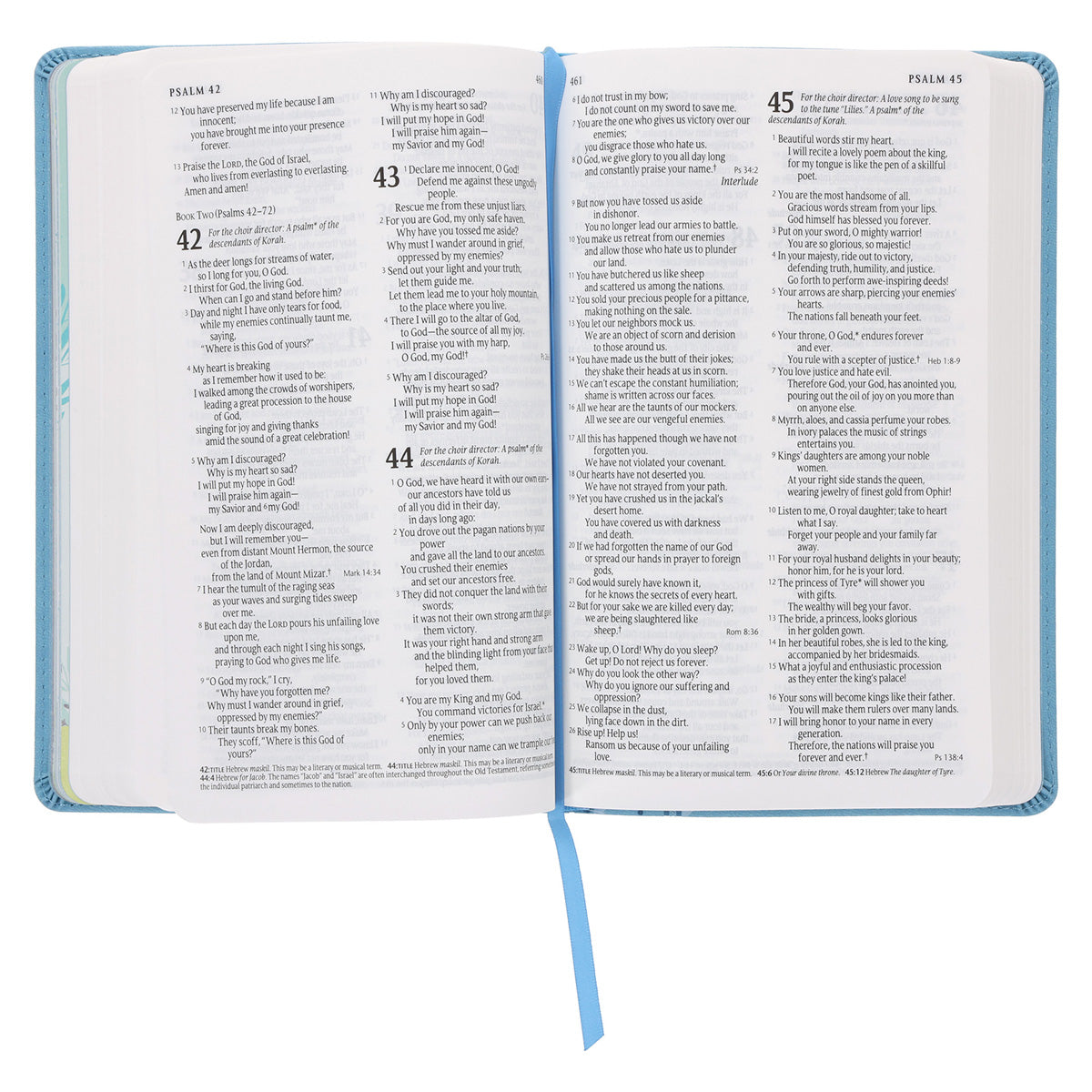 NLT Blue Elephant Flexcover Faux Leather Baby Bible for Boys