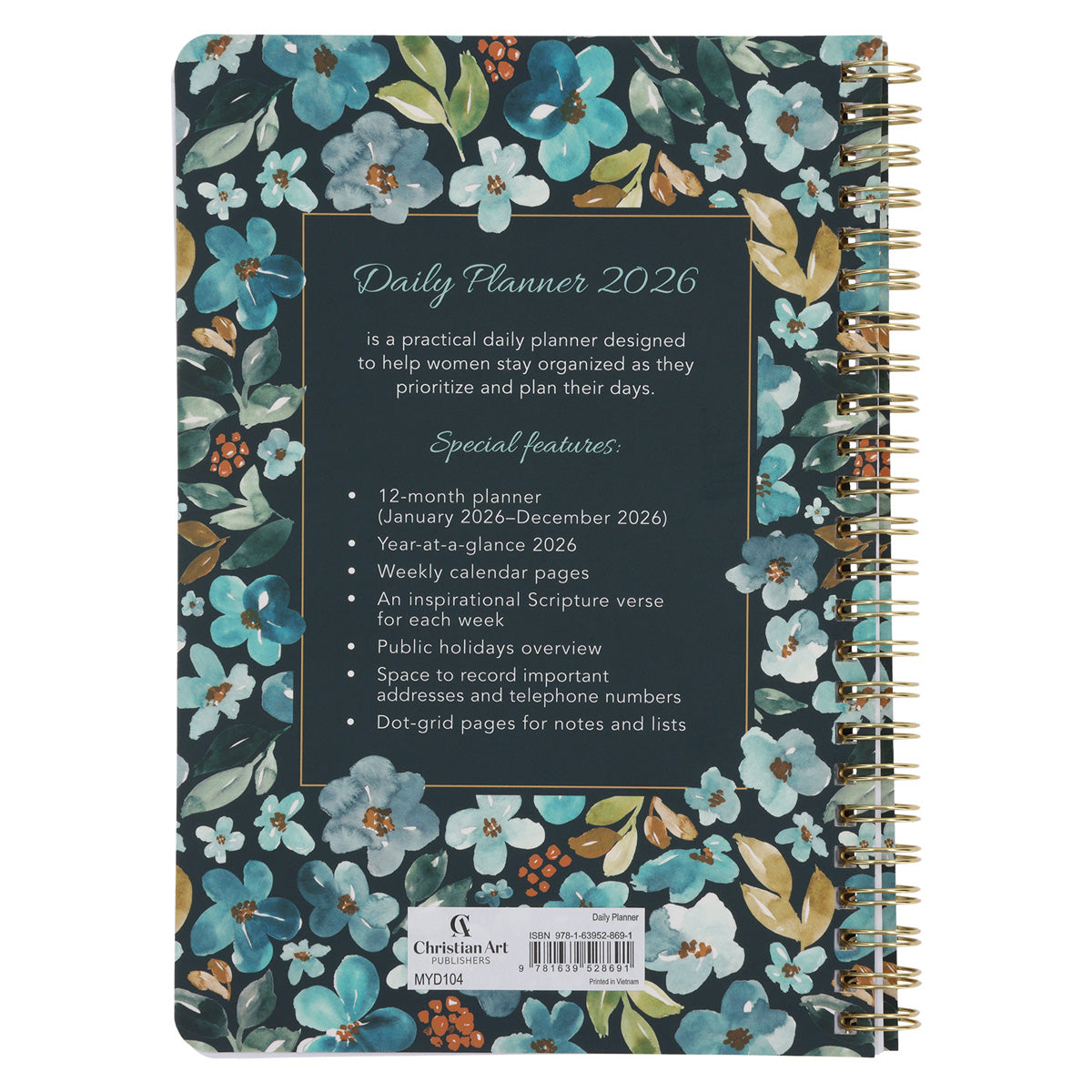2026 Diary - Daily Planner - Be Still and Know - Wirebound