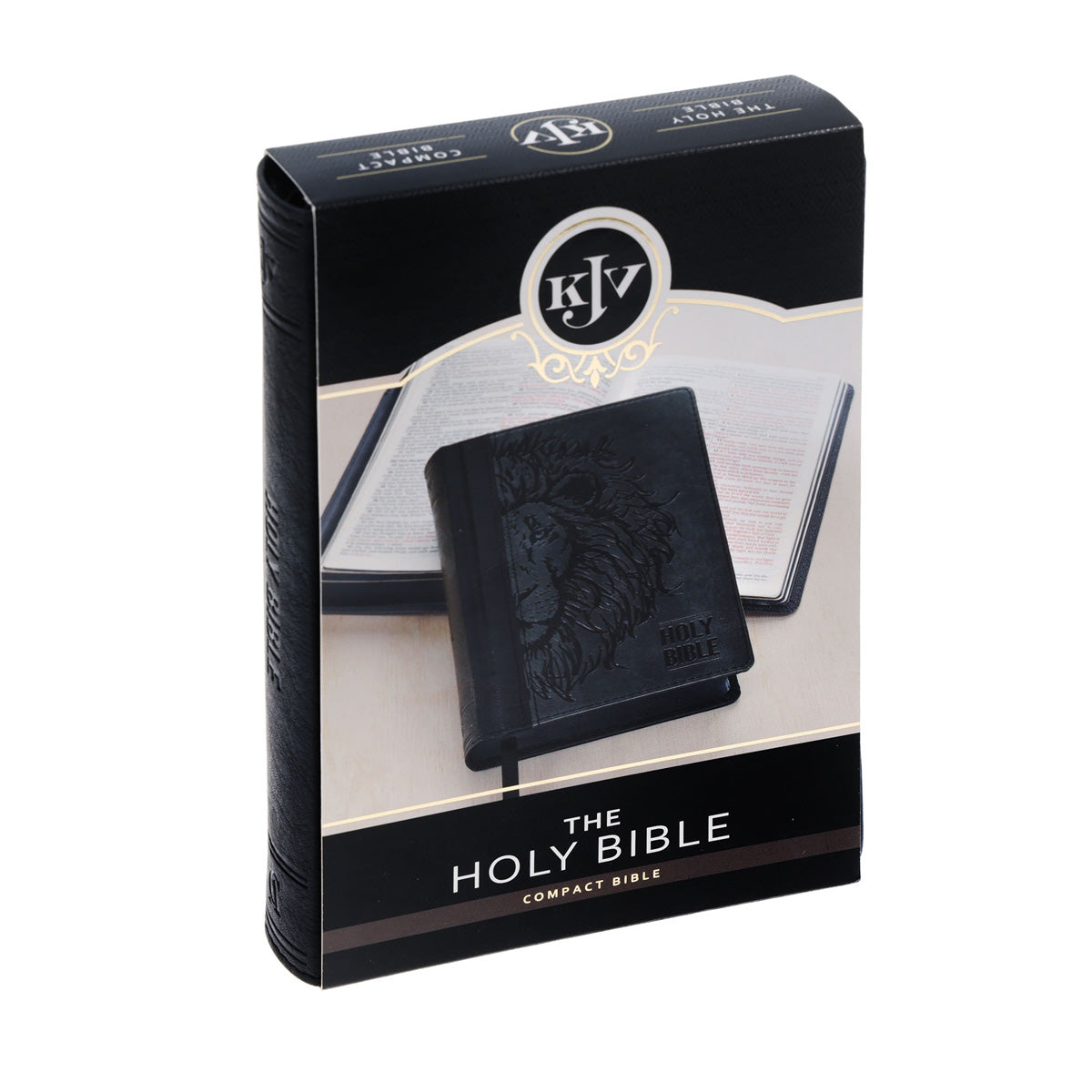 KJV Grey Lion Faux Leather Compact Bible