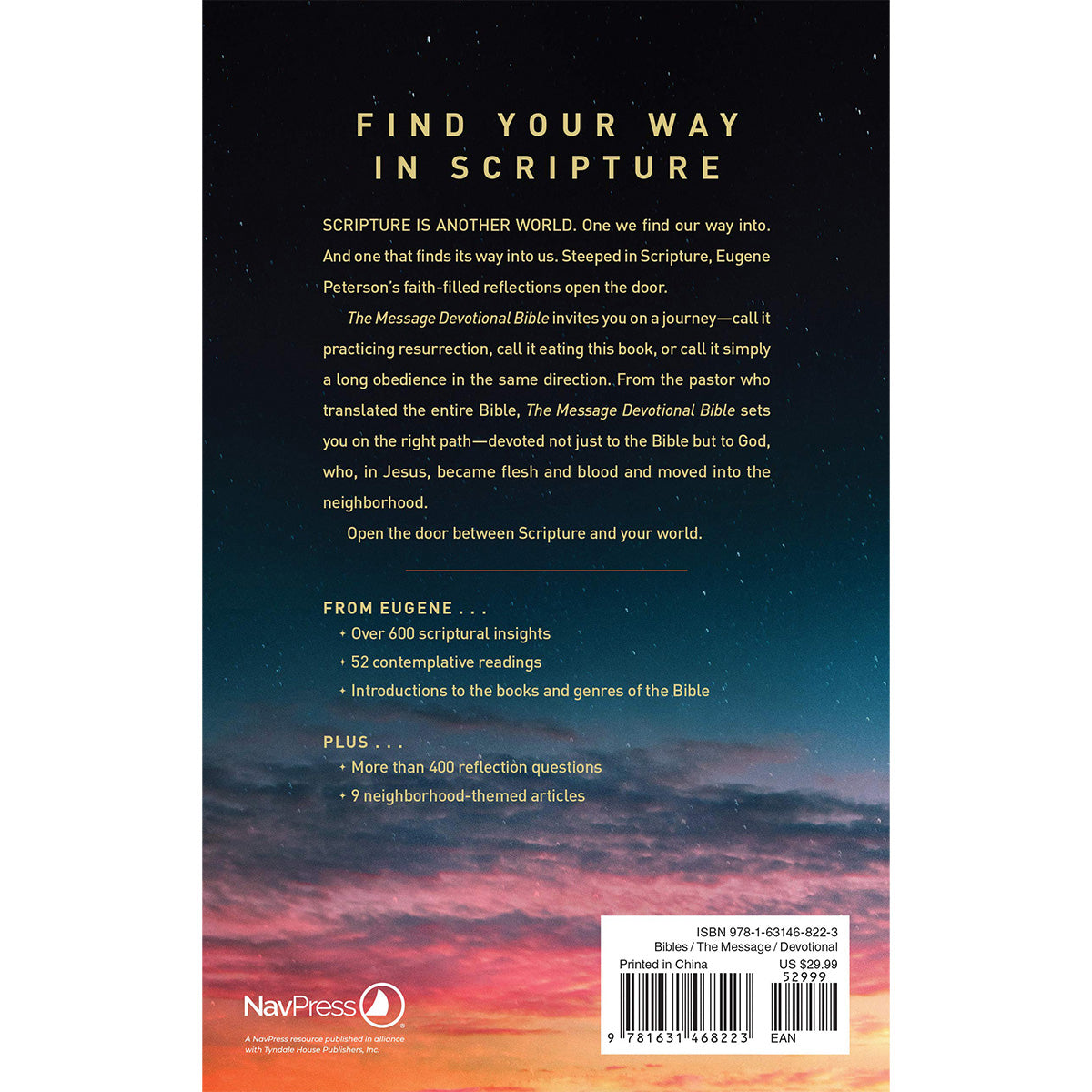 The Message Devotional Bible Large Print (Hardcover)