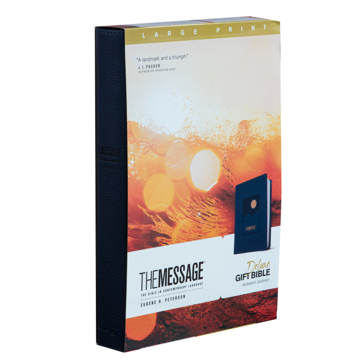 The Message Deluxe Gift: The Bible In Contemporary Language Large Print Navy (Imitation Leather)