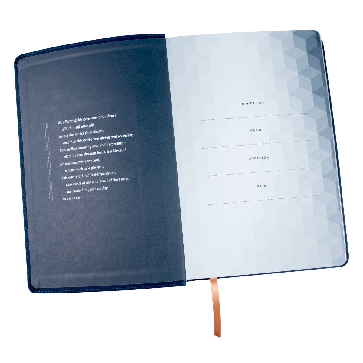 The Message Deluxe Gift: The Bible In Contemporary Language Large Print Navy (Imitation Leather)