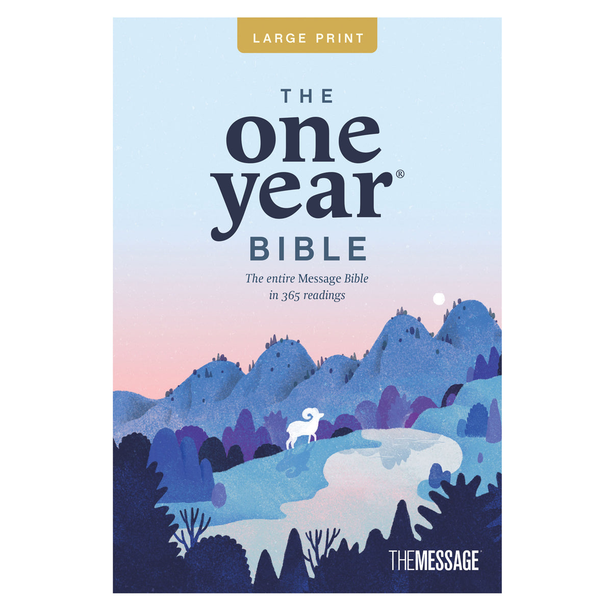 The Message Paperback Thinline One Year Bible Large Print