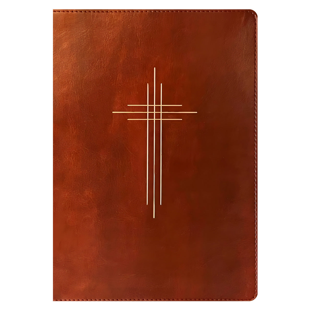 The Message Dark Brown Gold Cross Imitation Leather Deluxe Gift Bible