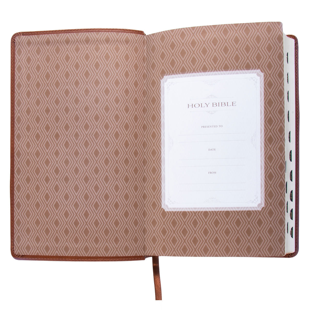 KJV Brown Faux Leather Medium Bible Giant Print
