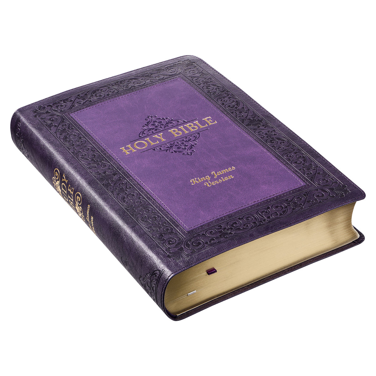KJV Purple Faux Leather Flexcover Study Bible Large Print