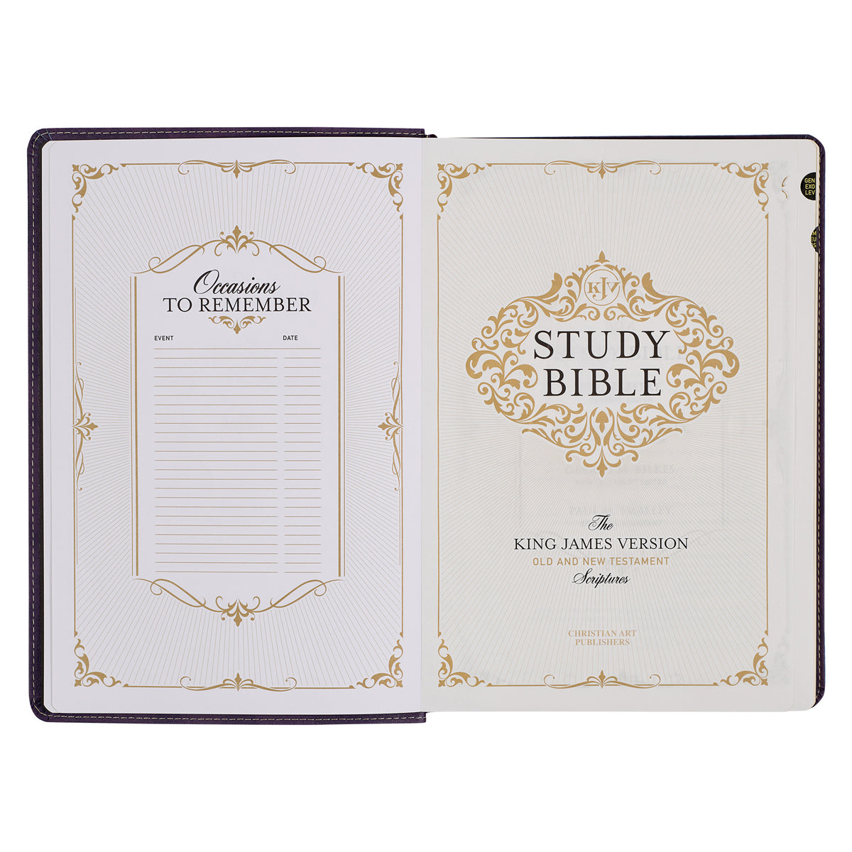 KJV Purple Faux Leather Flexcover Study Bible Large Print