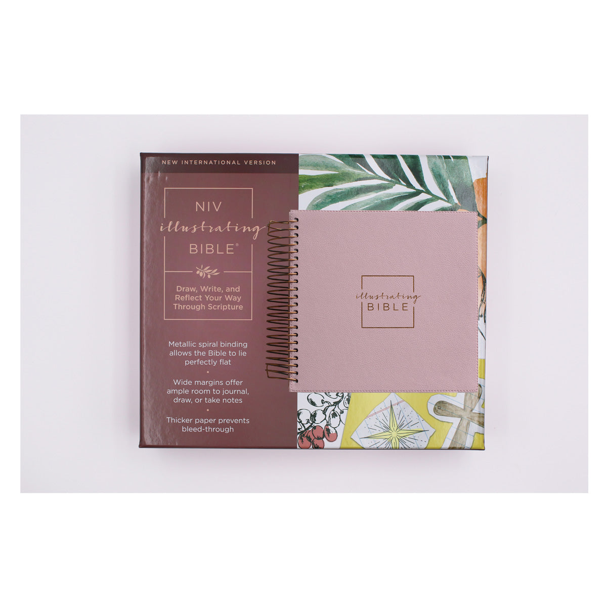 NIV Illustrating Bible, Spiral-Bound Imitation Leather, Pink
