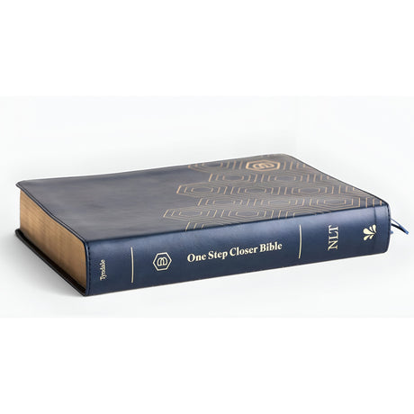 NLT Navy Imitation Leather One Step Closer Bible