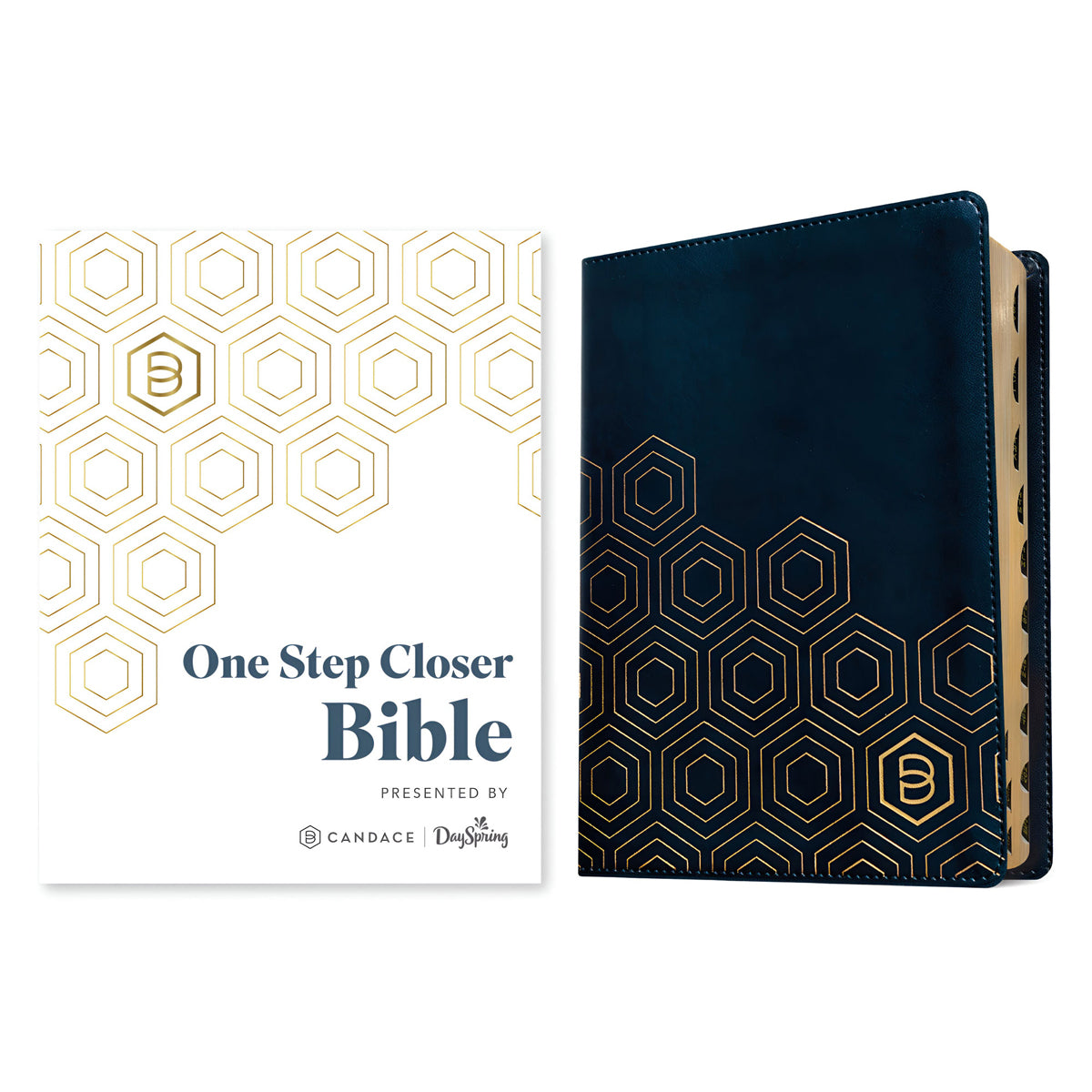 NLT Navy Imitation Leather One Step Closer Bible