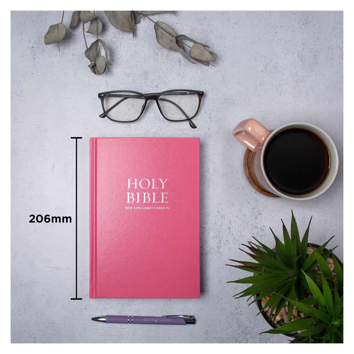 NKJV Pink Hardcover Bible