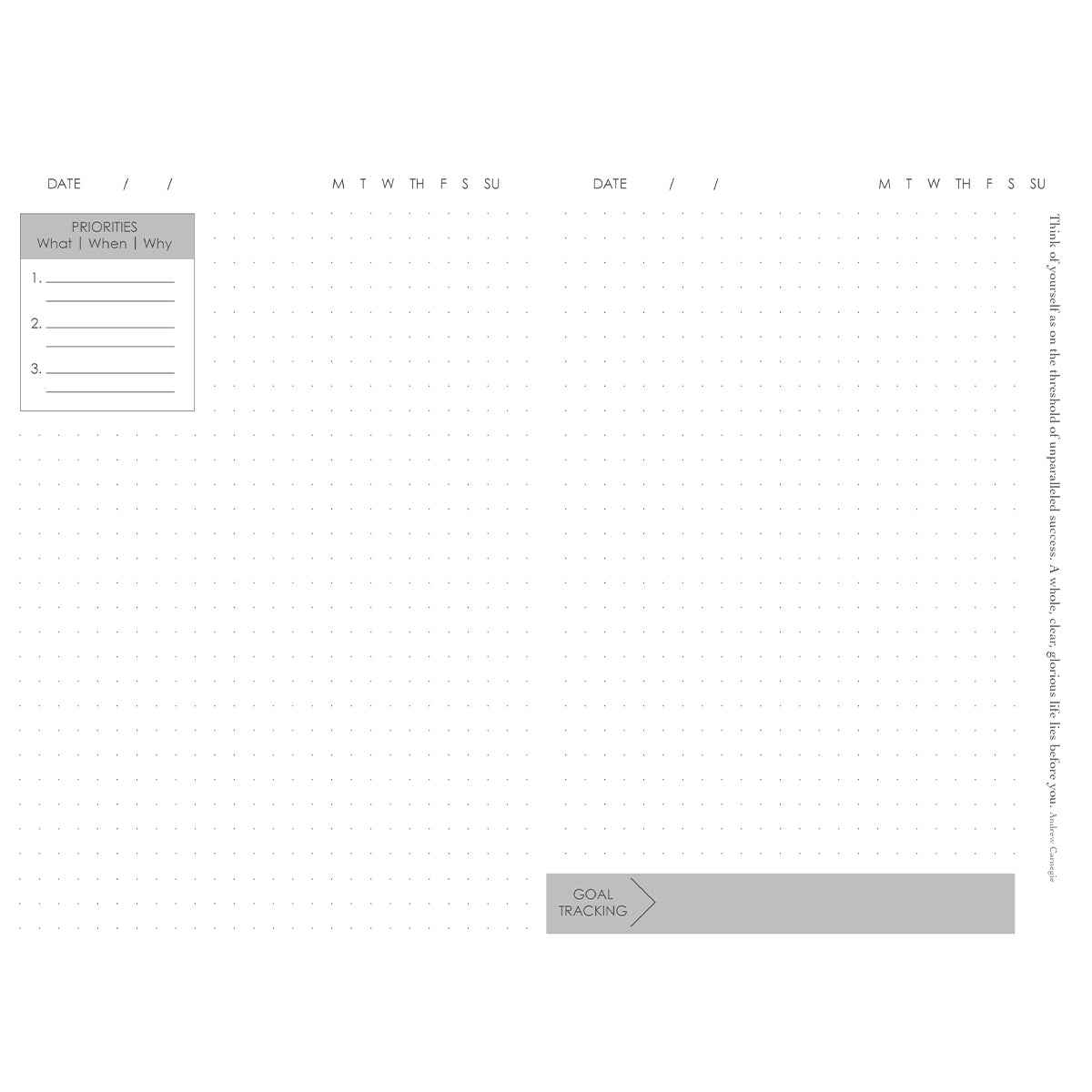 Baxter Undated Planner Aqua (Durable Synthetic Fibre Flexcover)