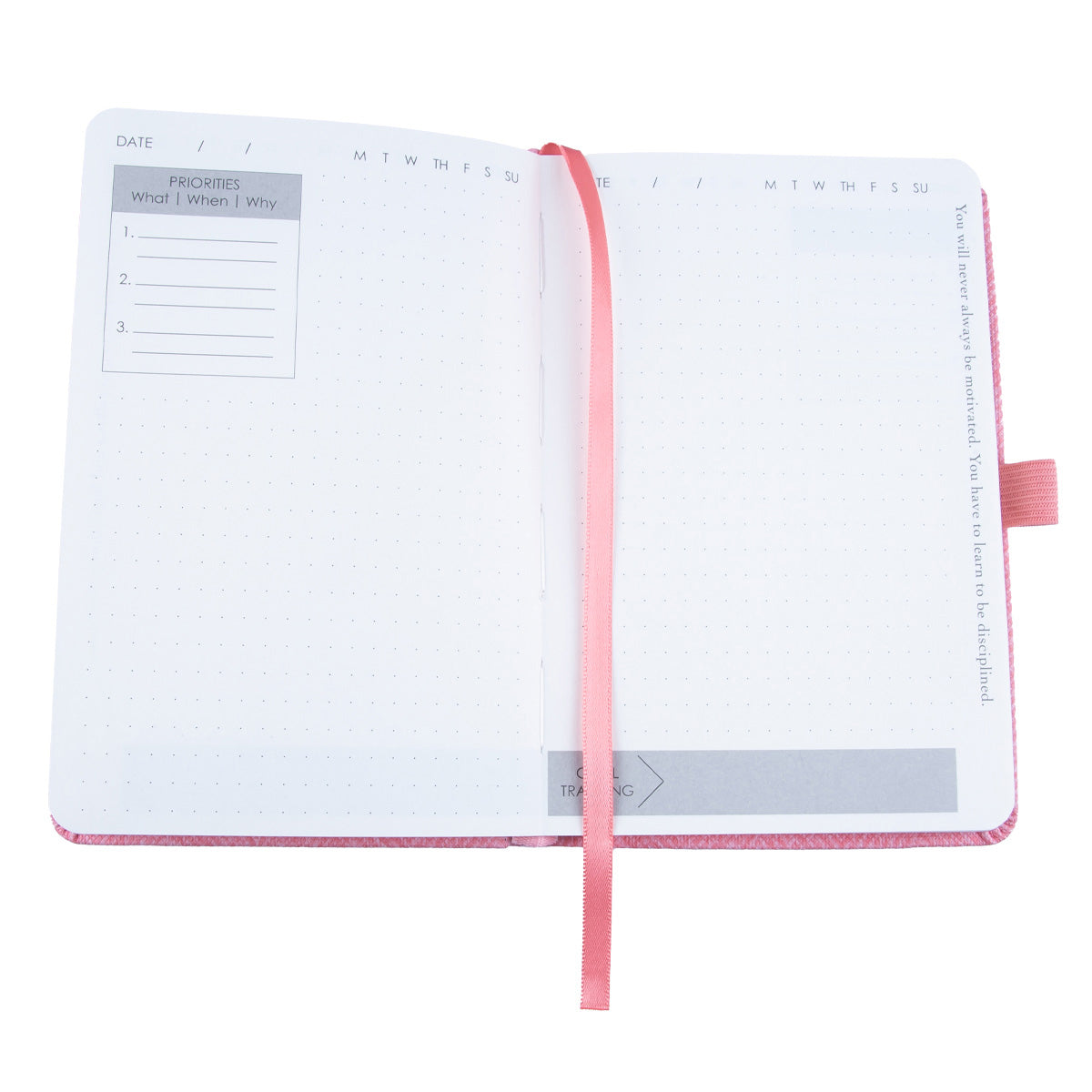 Baxter Undated Planner Pocket Edition Pink (Durable Synthetic Fibre Flexcover)
