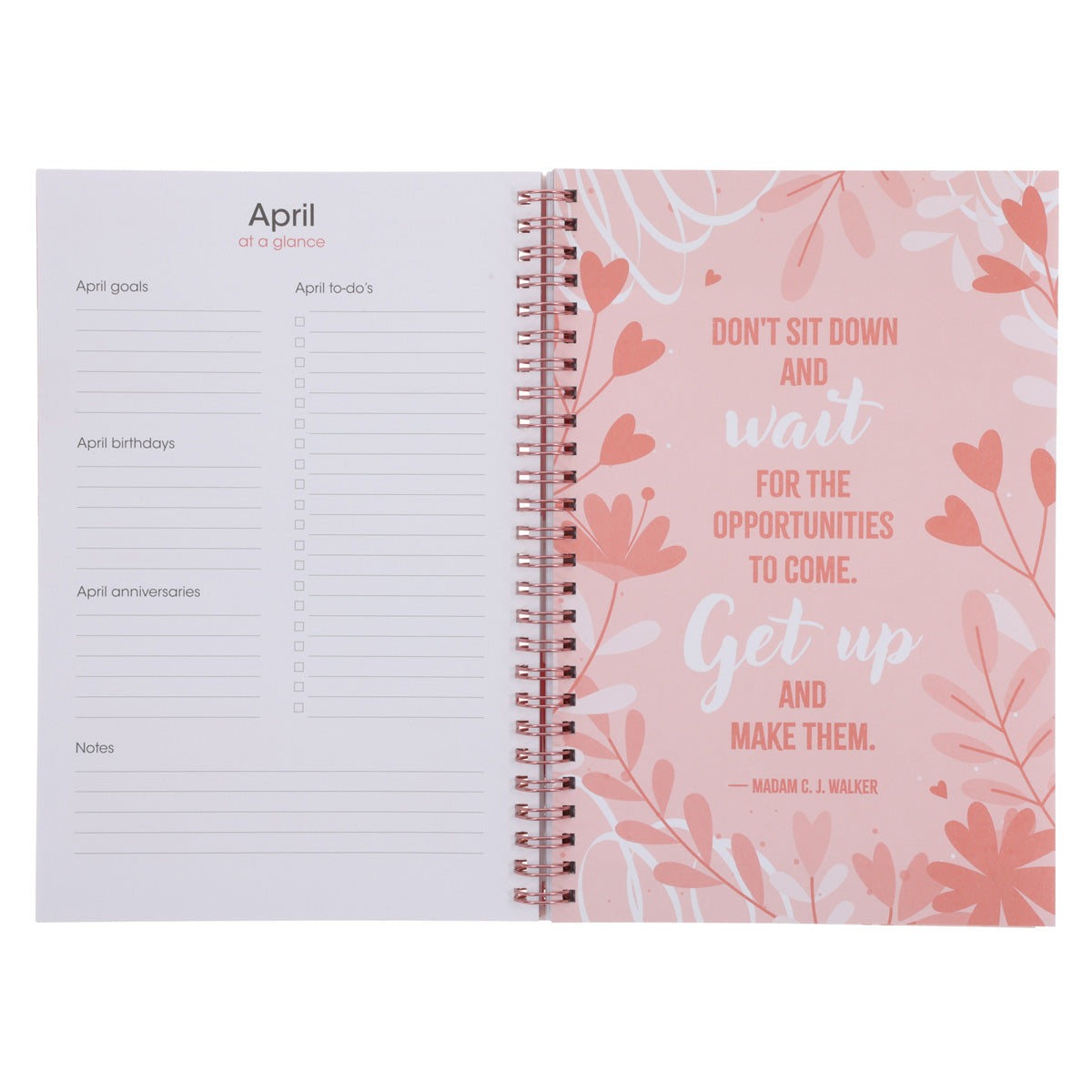 2026 Diary - Daily Planner - Inspirational - Believe in the Beauty of Your Dreams - Wirebound