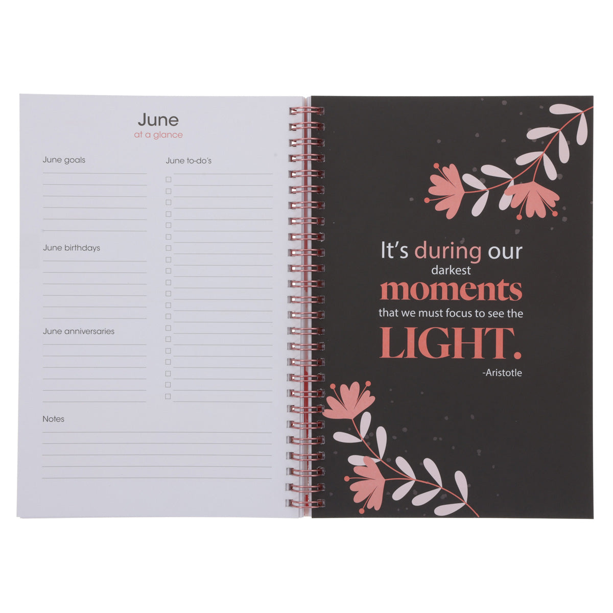 2026 Diary - Daily Planner - Inspirational - Believe in the Beauty of Your Dreams - Wirebound