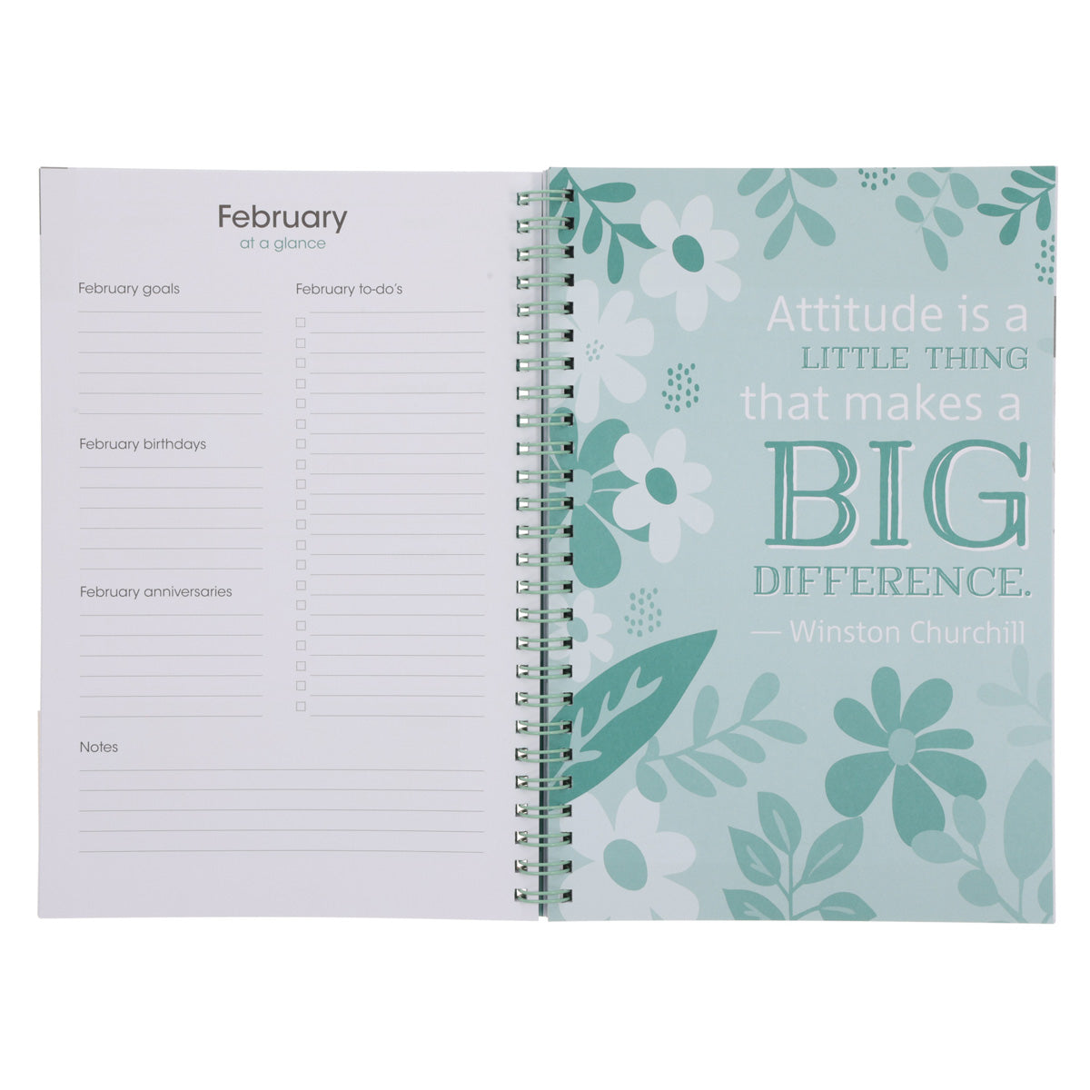 2026 Diary - Daily Planner - Inspirational - Embrace Every Moment - Wirebound