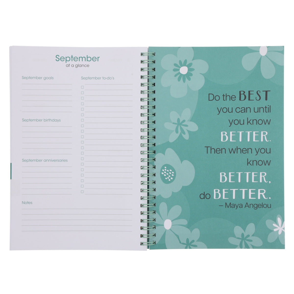 2026 Diary - Daily Planner - Inspirational - Embrace Every Moment - Wirebound