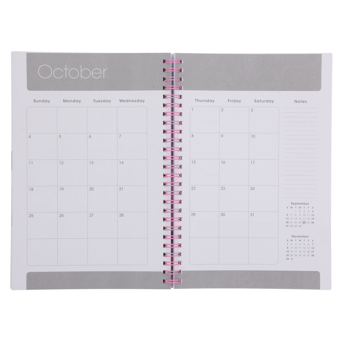 2026 Diary - Daily Planner - Inspirational - Great Things Await - Wirebound