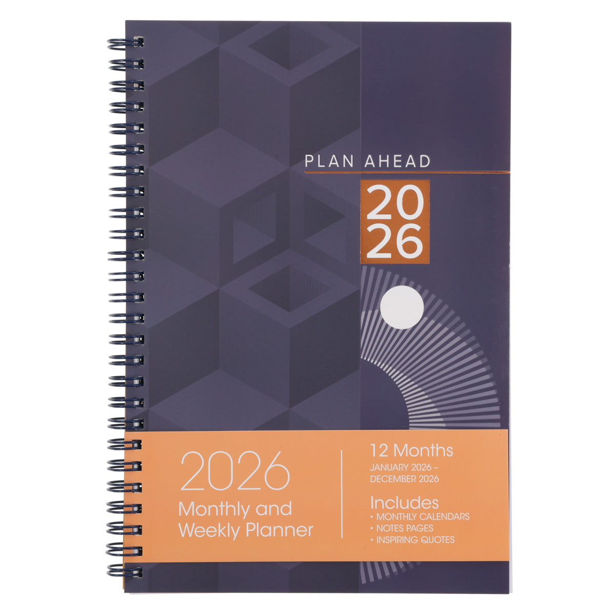 2026 Diary - Daily Planner - Inspirational - Plan Ahead - Wirebound