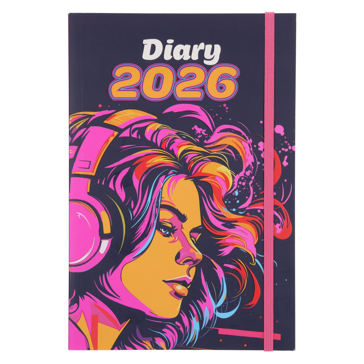 2026 A5 Diary - Daily Planner - Music Girl - Paperback