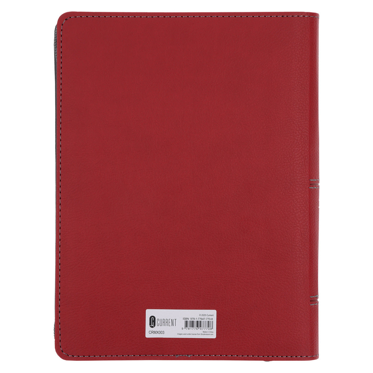 2026 John Maxwell A5 Diary - Daily Planner Red and Grey - Imitation Leather with Zip
