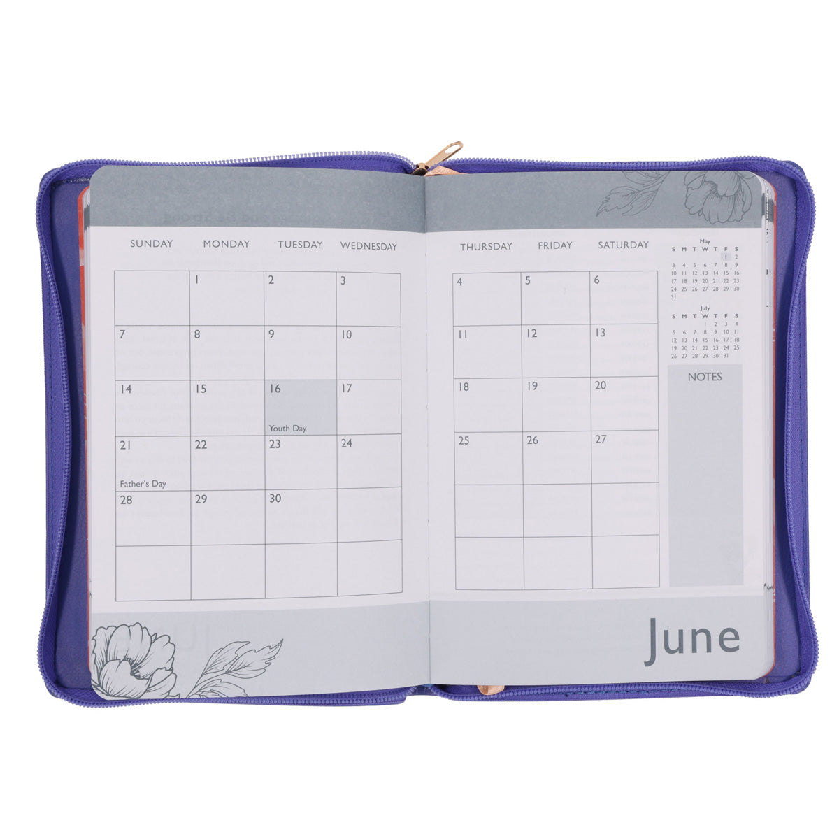 2026 Joyce Meyer A5 Diary - Daily Planner - Imitation Leather with Zip
