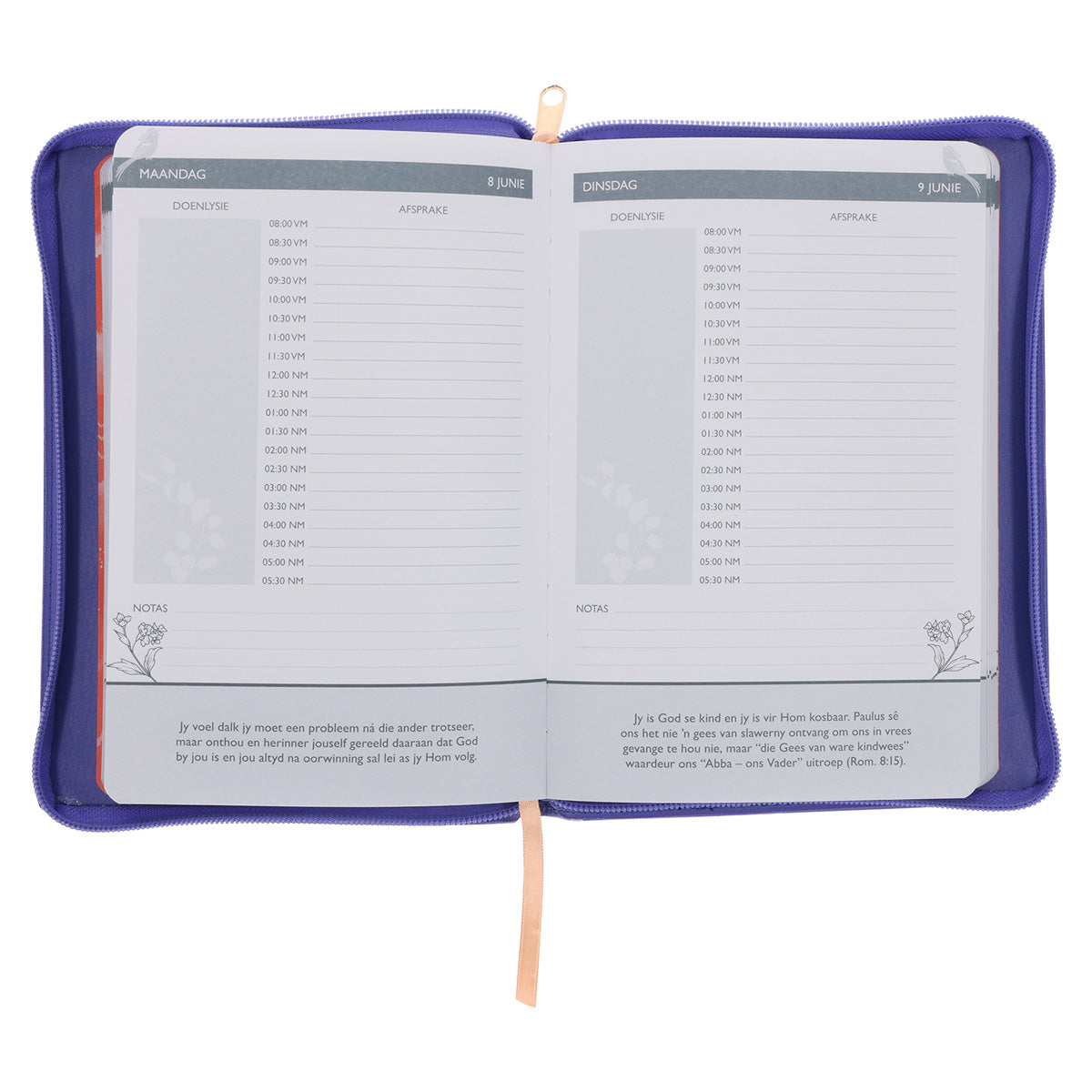 2026 Joyce Meyer A5 Dagboek - Dagbeplanner - Kunsleer met Rits