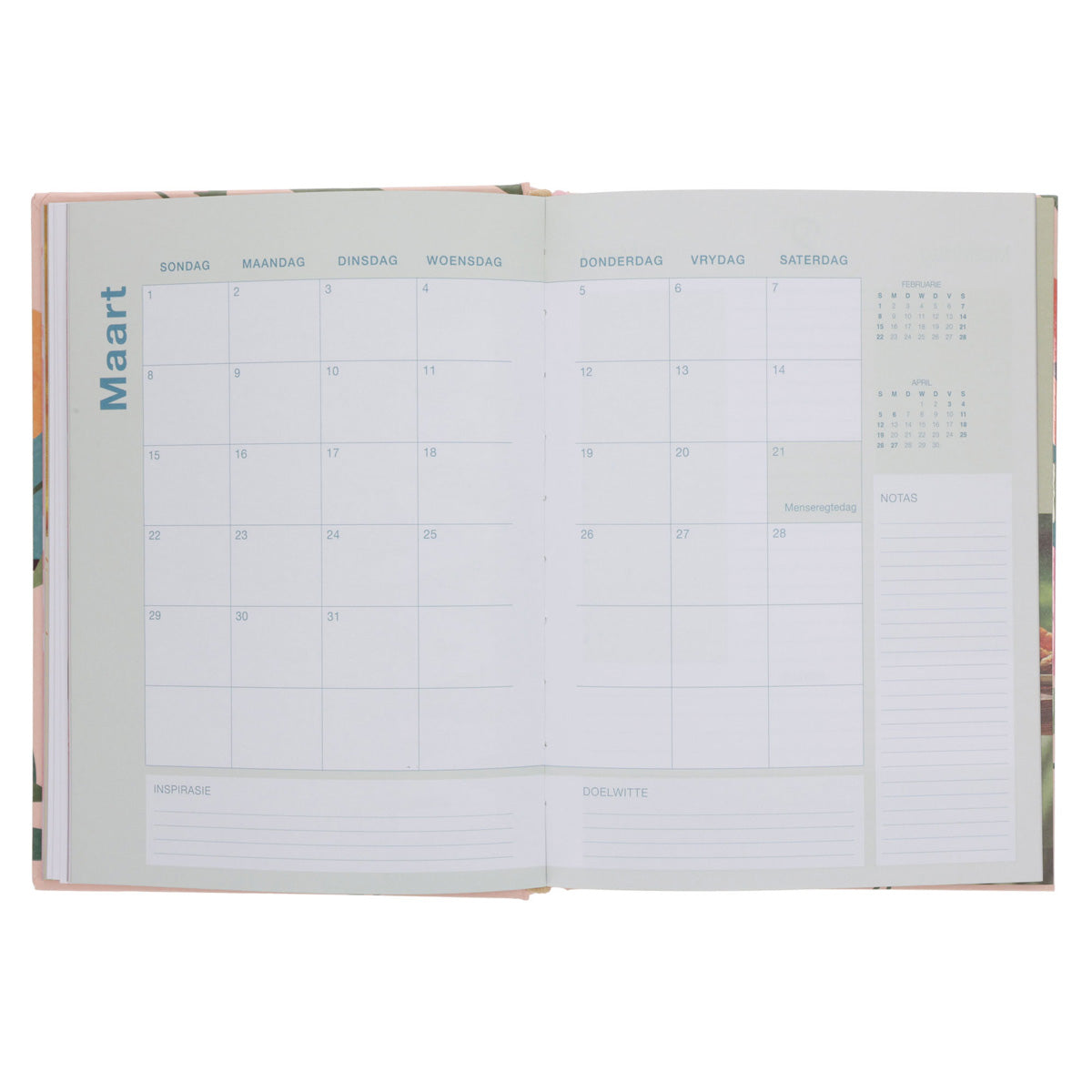 2026 Dagboek - Dagbeplanner - Leefstyl vir die Vrou - Hardeband