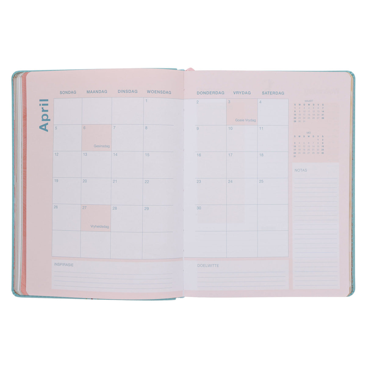 2026 Dagboek - Dagbeplanner - Leefstyl vir die Vrou - Kunsleer