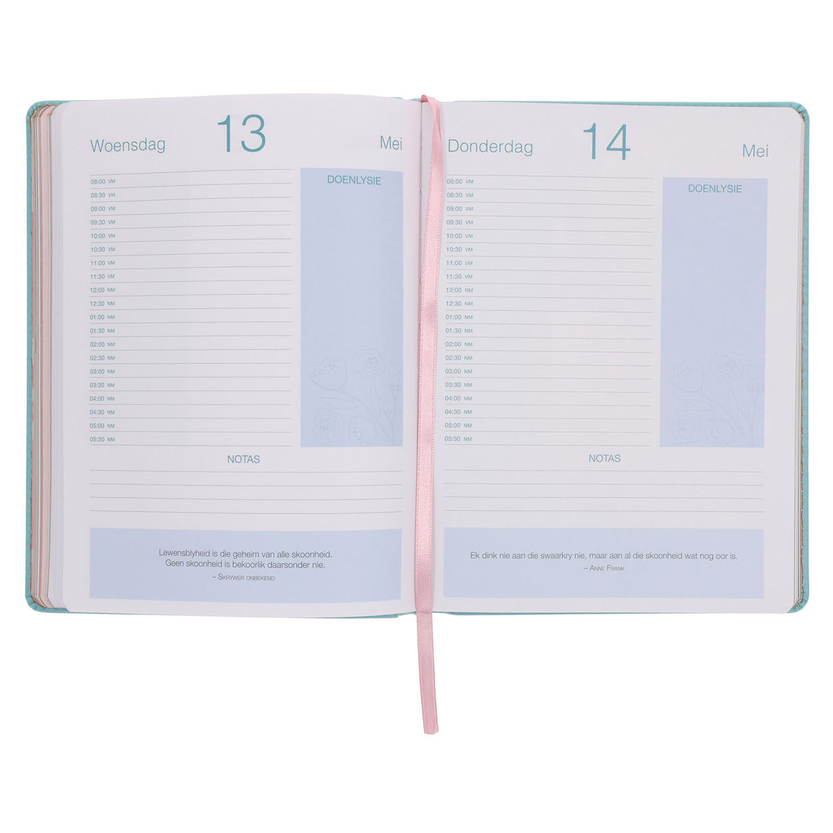 2026 Dagboek - Dagbeplanner - Leefstyl vir die Vrou - Kunsleer