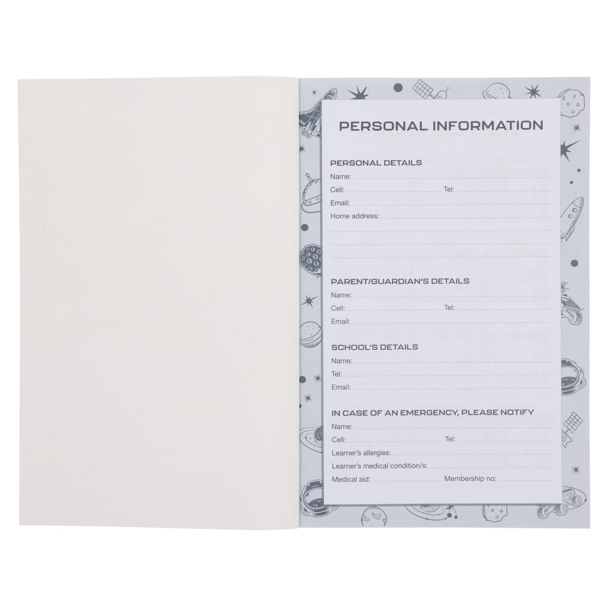 2026 School Diary - Daily Planner for Boys - Shoot for the Stars - Paperback