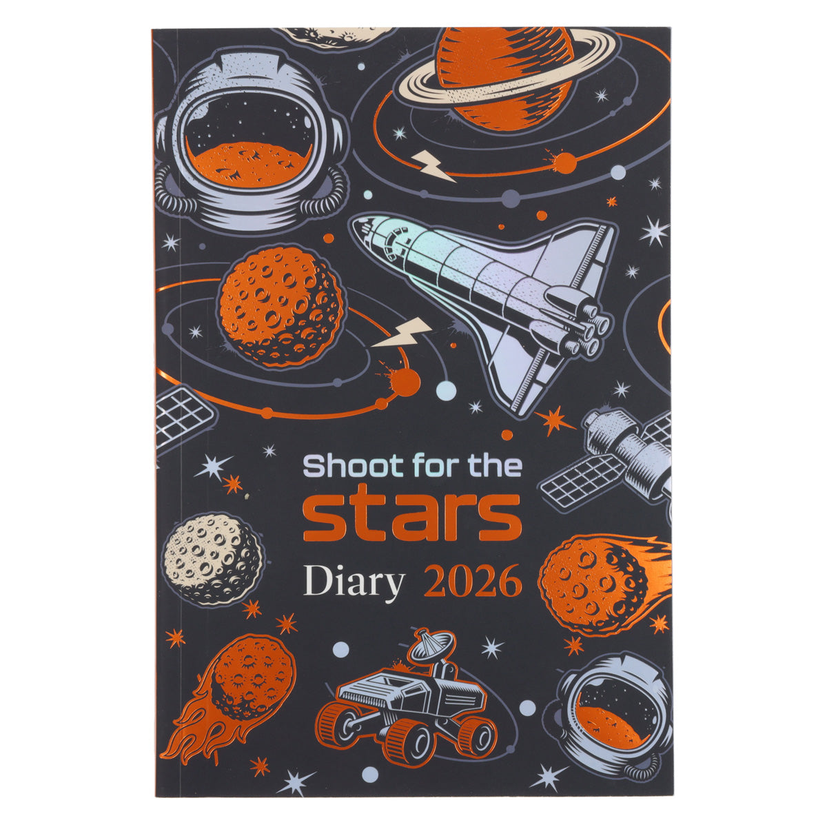 2026 School Diary - Daily Planner for Boys - Shoot for the Stars - Paperback