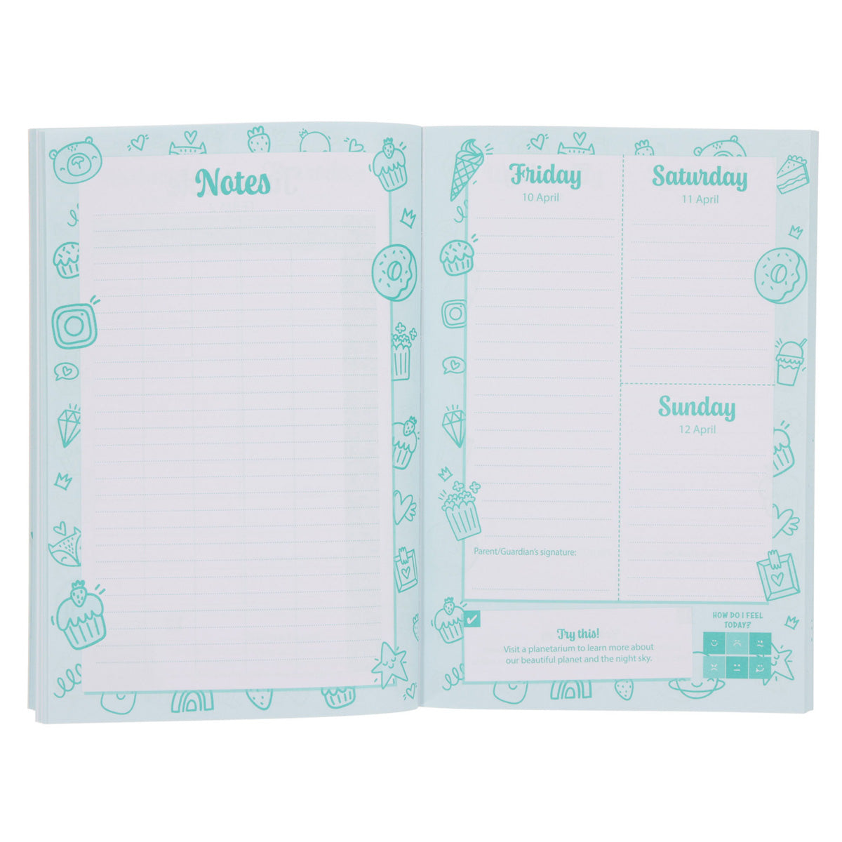 2026 School Diary - Daily Planner for Girls - Paperback