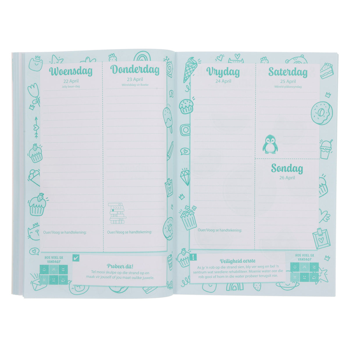 2026 Skooldagboek - Dagbeplanner vir Meisies - Sagteband