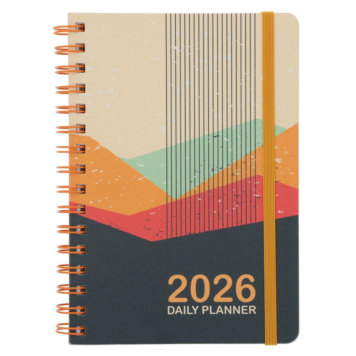 2026 A5 Diary - Daily Planner - Abstract Landscape - Wirebound
