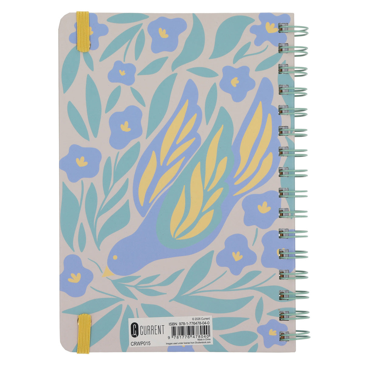 2027 A5 Diary - Daily Planner - Floral Bird - Wirebound