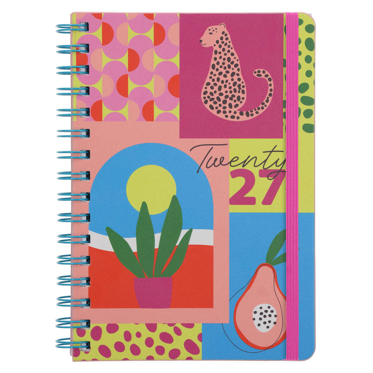 2027 A5 Diary - Daily Planner - Neon - Wirebound