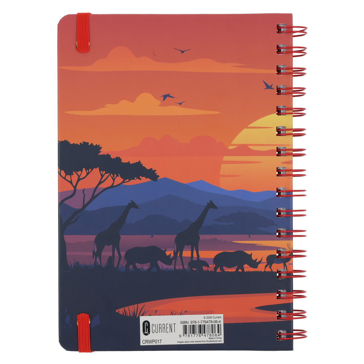 2027 A5 Diary - Daily Planner - African Scene - Wirebound