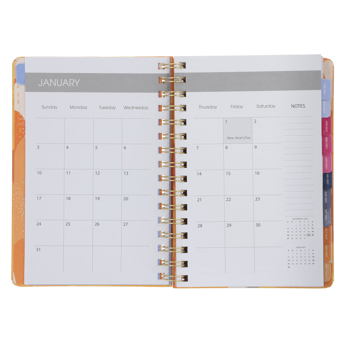 2027 A5 Diary - Daily Planner - Mountain Scene - Wirebound