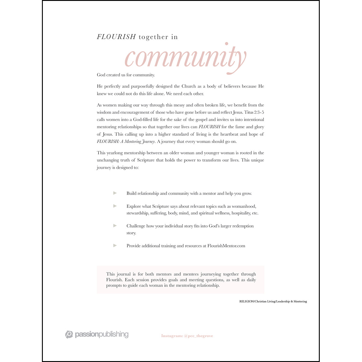 Flourish: A Mentoring Journey - Year Two (Spiral-Bound)