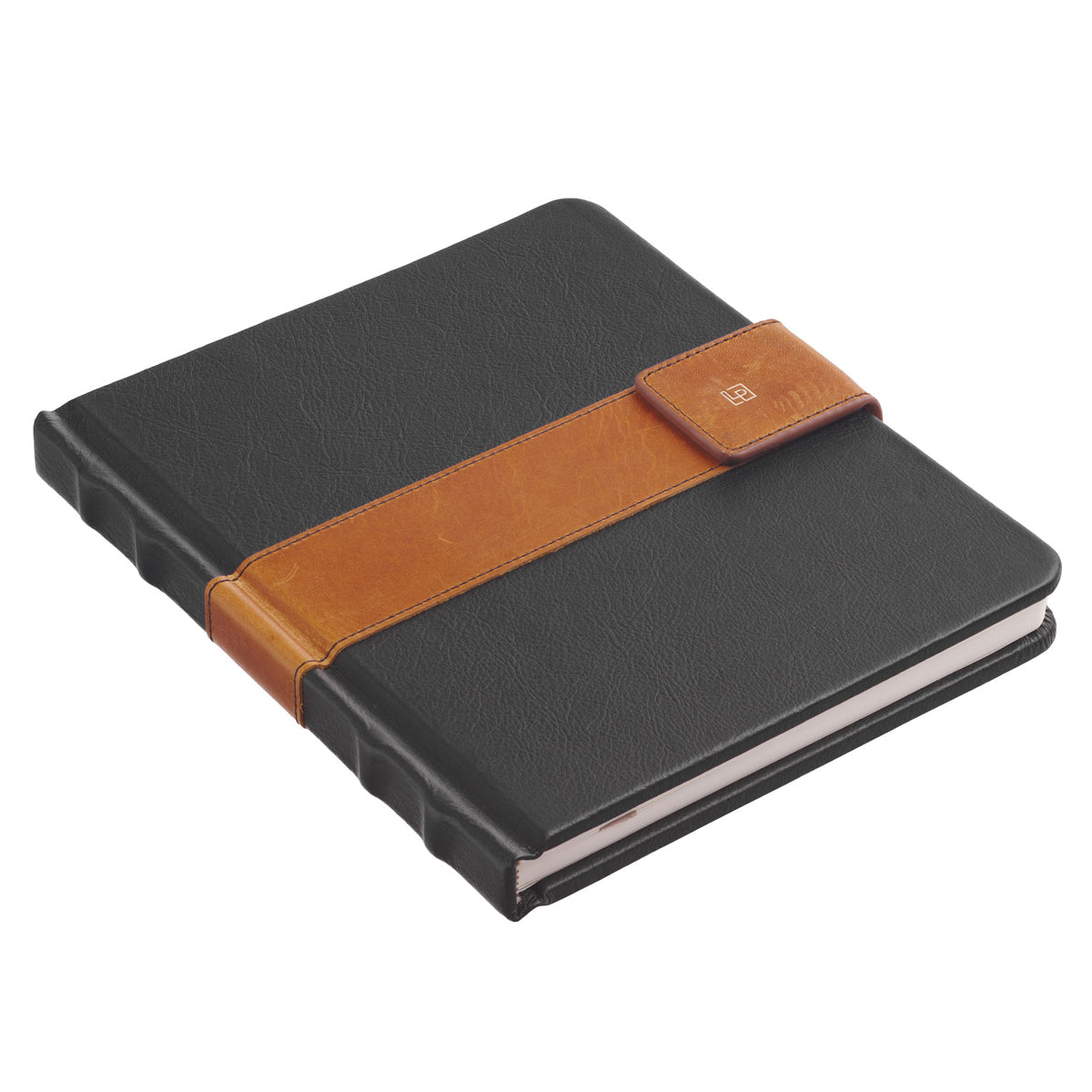 Leatherpress Slate Black and Chai Tan Genuine African Leather Sketch Book